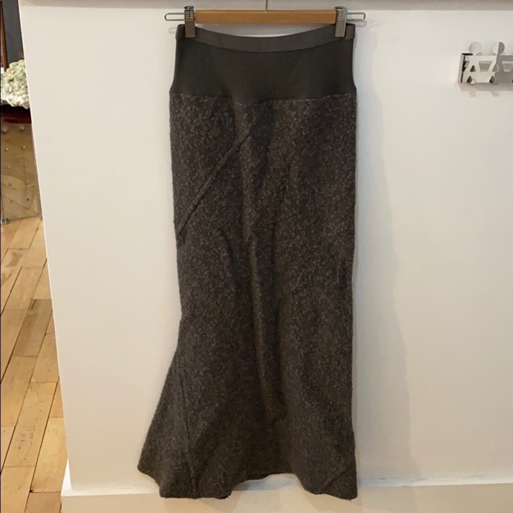 Rick Owens Maxi Peplum Skirt Sz IT 40